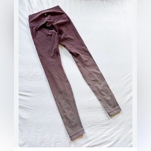 Lululemon Wunder Under Purple Ombre sz 6, 30” inseam hi rise Leggings